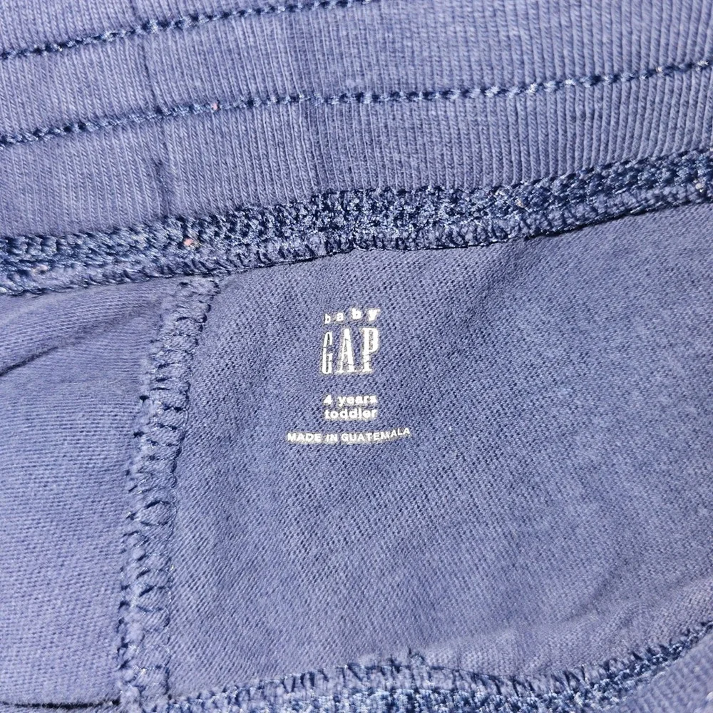 Gap Logo Jersey Shorts Toddler 4T Blue Good Drawstring Elastic Waist Pockets